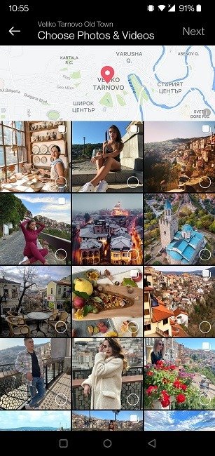 Создать руководство Instagram Select Pics Places