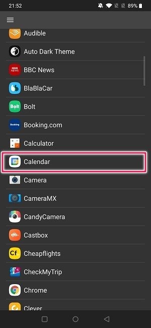 Создать виджет Android с ссылкой на приложение «Календарь»