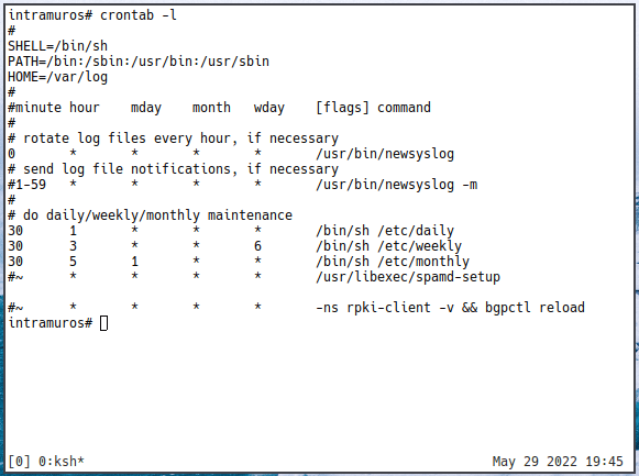 Руководство по Cron 05 Список Crontab