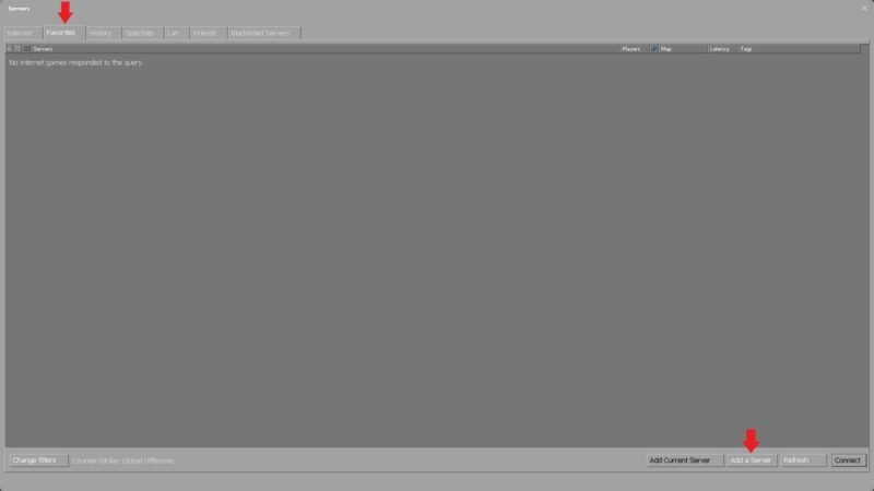 Сервер Csgo Добавить сервер в избранное
