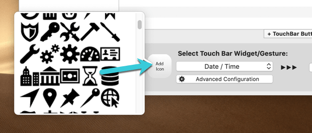 настроить-touch-bar-bettertouchtool-add-icon
