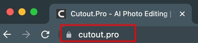 URL-адрес Cutout Pro в Chrome на Mac