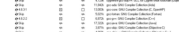 cygwin-gcc-выбор