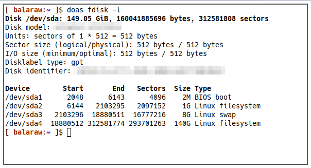 Dd Guide 02 Список разделов Fdisk