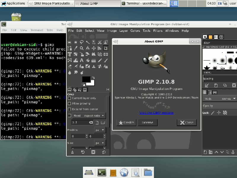 debootstrap-running-gimp