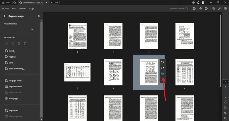 Удалил страницы из PDF через Acrobat.