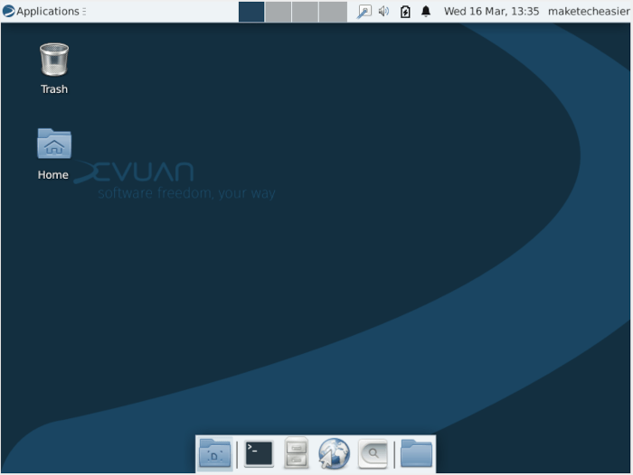 Пример рабочего стола Devuan Linux 28