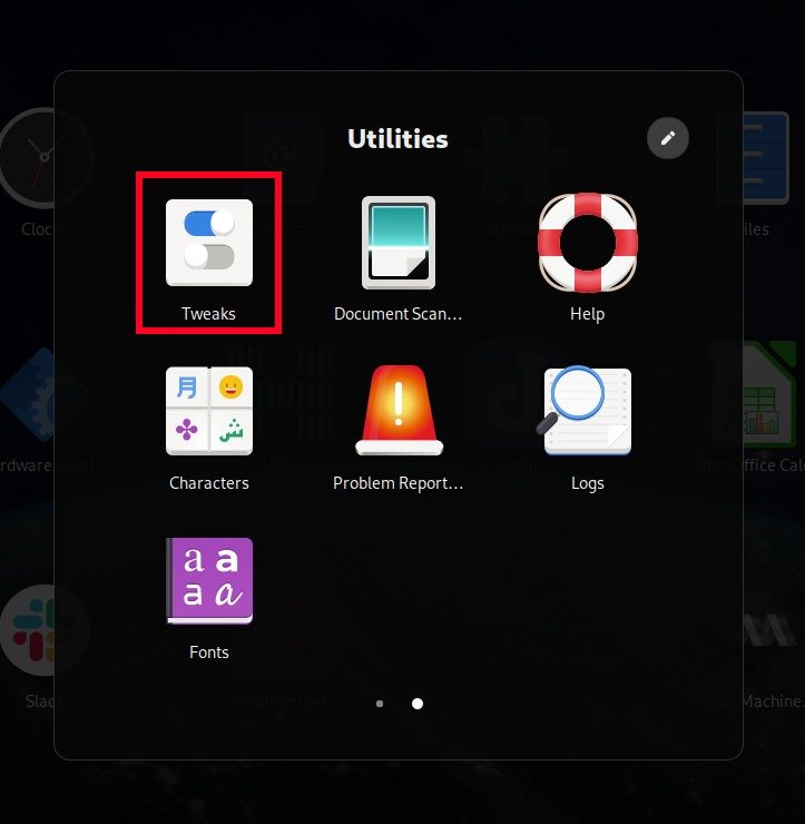 Отключить динамические рабочие пространства Gnome Shell Utilities