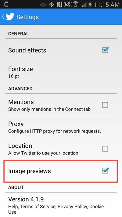 отключить-изображение-предварительный просмотр-twitter-android-toggle