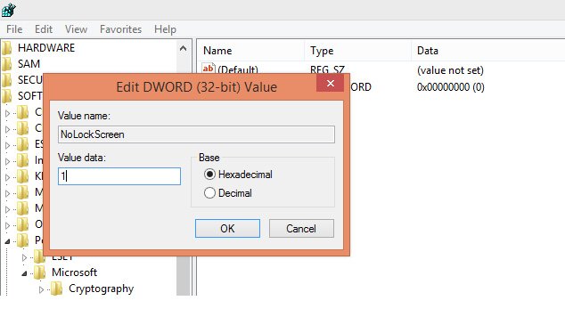 отключитьlockscreenw8-dwordvalue