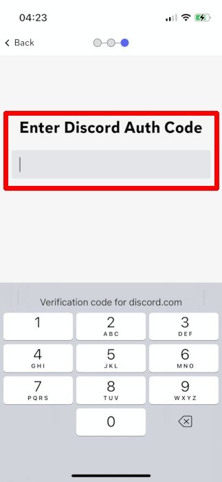 Discord Введите код 2fa