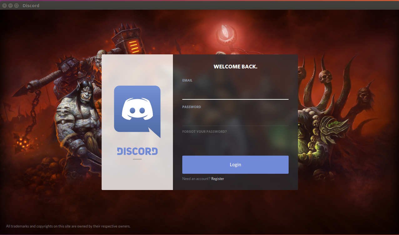 Войдите в Discord на Ubuntu