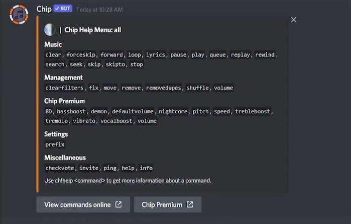 Музыкальные боты Discord для добавления на ваш сервер Chip2