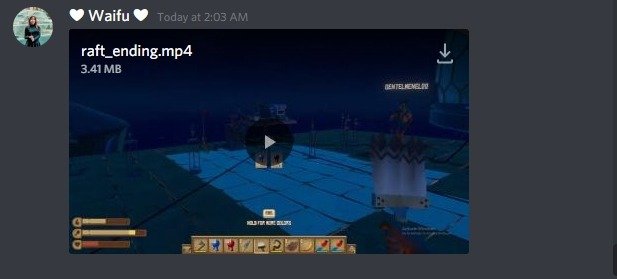 Видео Discord отправлено