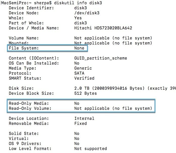 Проблемы с монтированием диска. Форматирование Macos. Информация о Diskutil.