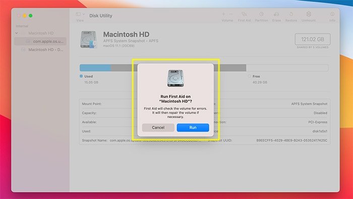 Разрешения на диск Macos. Первое приглашение