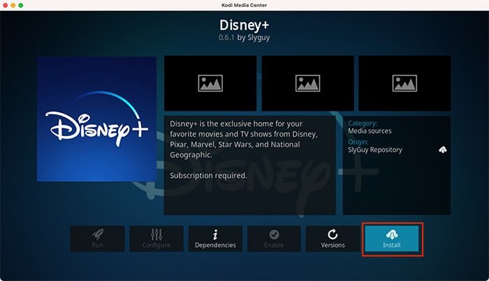 Disney Plus Kodi Установка дополнения