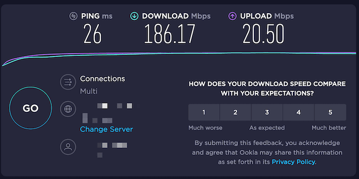 Сайт Speedtest.net.