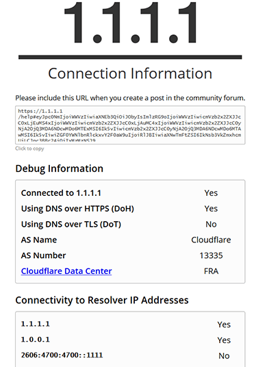 Тест DNS через HTTPS DNS