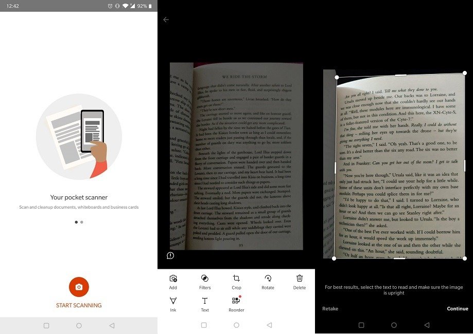 Приложения для сканирования документов Android Office Lens