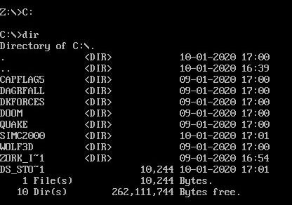 Каталог команд монтирования Dosbox