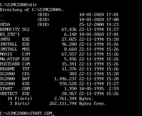 Запуск команды монтирования каталога Dosbox