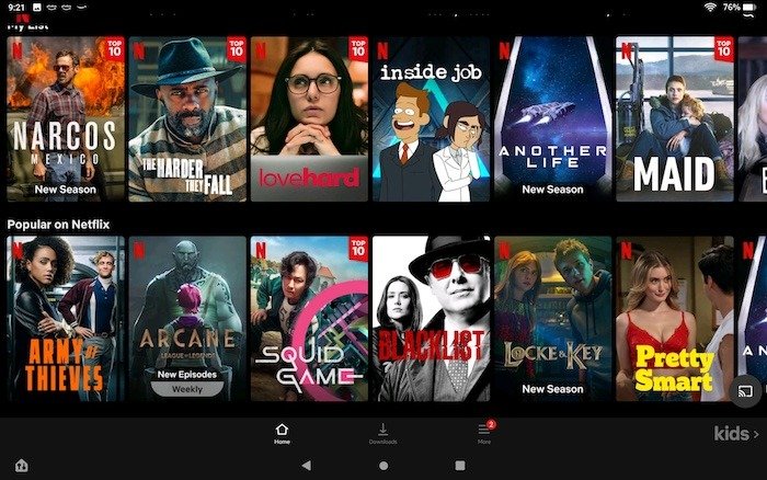 Загрузите контент Netflix в автономном режиме Android Home