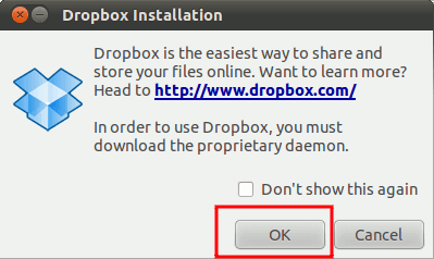 Dropbox-загрузка-демон