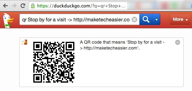 QR-код, созданный с помощью DuckDuckGo.