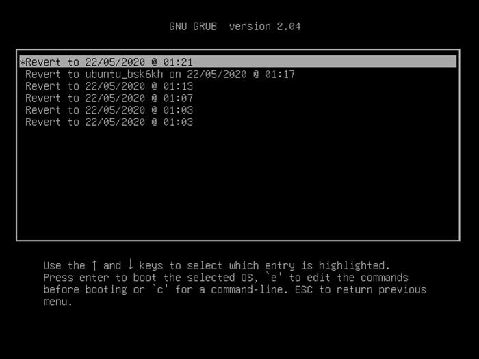 Easy Ubuntu 20 04 Снимки Zfs Записи истории Grub