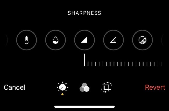 Редактировать резкость камеры на фотографиях Iphone