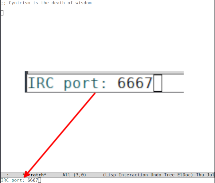 Emacs Irc 08 Запрос порта Irc-сервера