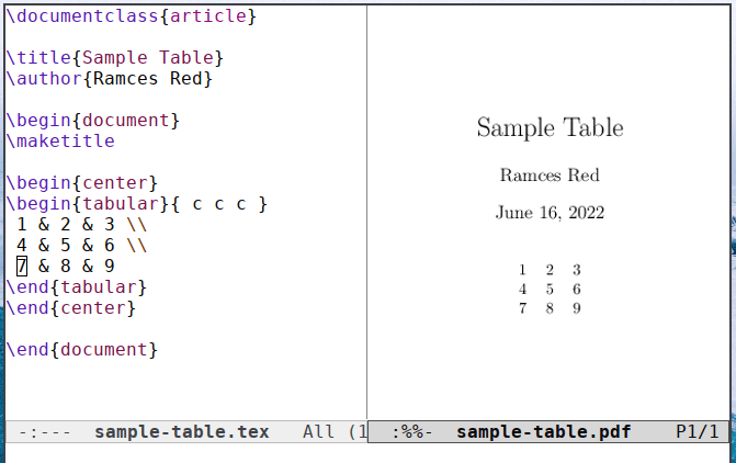 Emacs Latex 03 Документ Emacs Tex