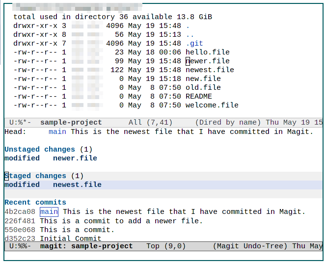 Emacs Magit 11 Частично подготовленные файлы Git