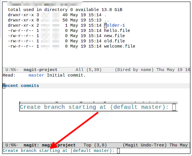 Emacs Magit 14 Git ответвление от