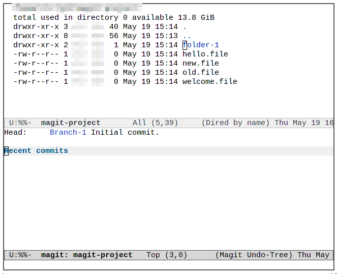 Emacs Magit 16 Новая ветка Git