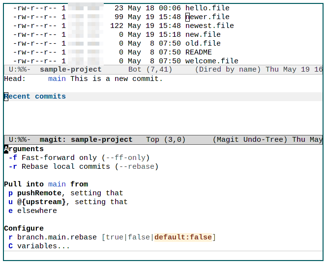 Функция извлечения Emacs Magit 22