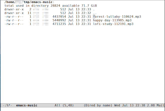 Emacs Music 09 Музыкальные файлы Emms Dired 1