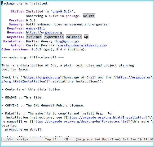 Пакеты Emacs 06 Режим организации