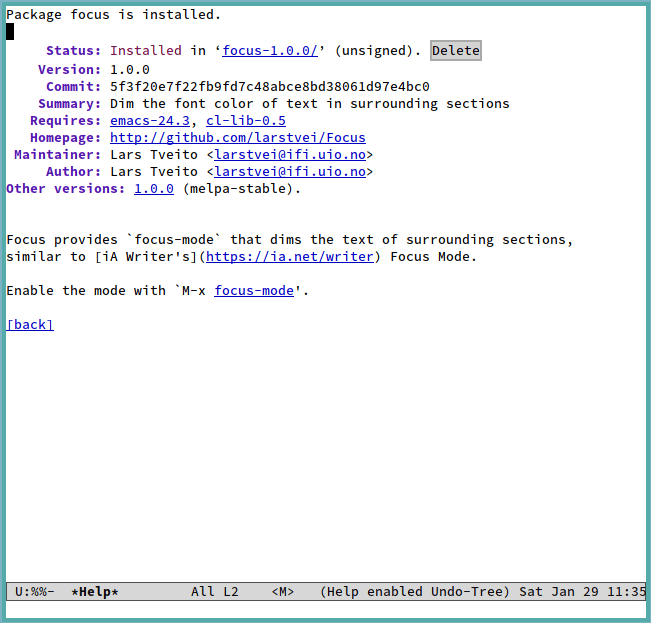 Пакеты Emacs 15 Режим фокусировки