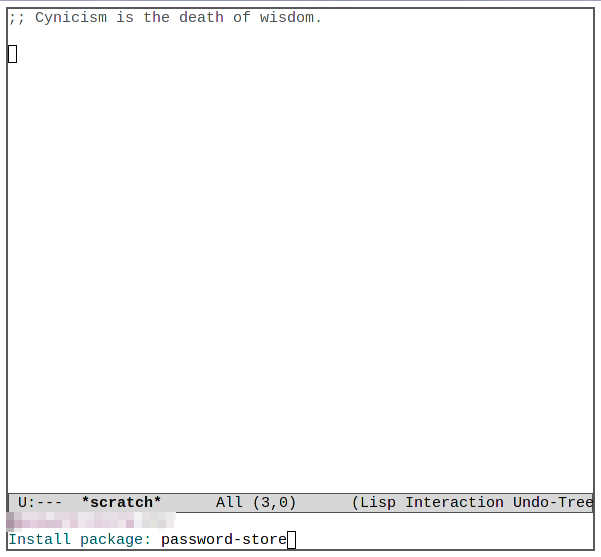 Установка пакета Emacs Password 12