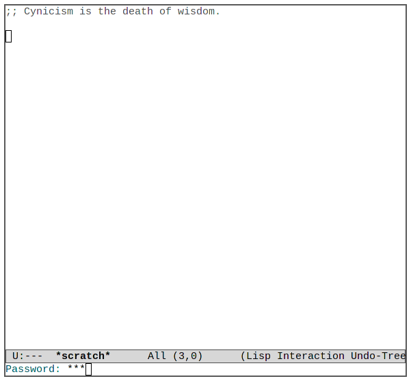 Пароль Emacs 14 Введите пароль