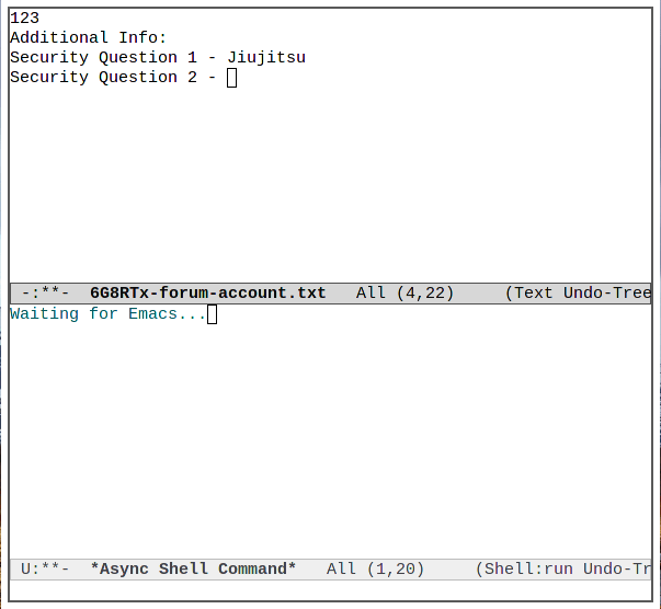 Пароль Emacs 16 Дополнительная информация