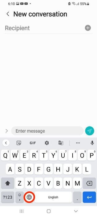 Включить клавиатуру Gboard в настройках Android