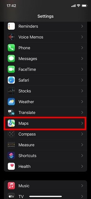 Включить ограничение скорости в настройках Google Maps Ios