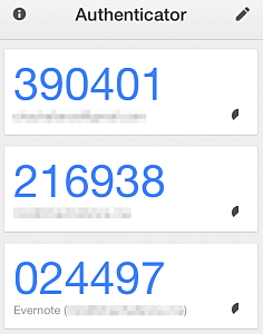 Приложение Google Authenticator для iOS.