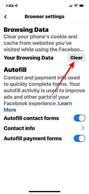 Изображения Facebook не загружаются. Очистить iOS