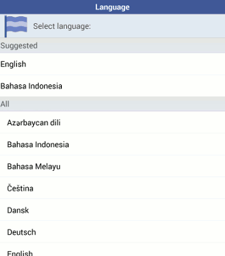 Facebook-lite-выбрать-язык