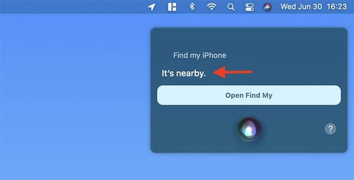 Найдите Iphone Ipad с помощью Siri Pinging из Macos