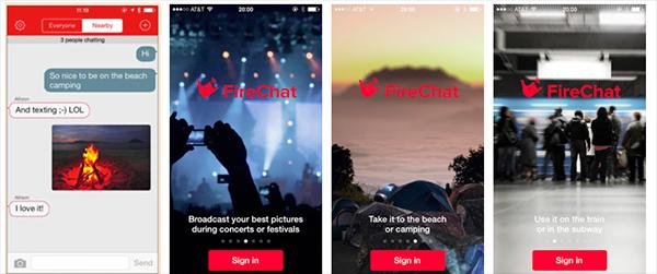 FireChat-экраны